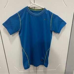 Nike Pro Combat Blue Short Sleeve Shirt